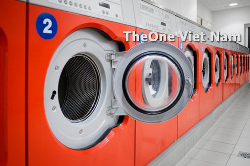 cách bố trí máy giặt là ủi trong cửa hàng giặt là