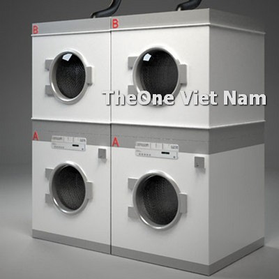 cách bố trí máy giặt là ủi trong cửa hàng giặt chuyên nghiệp